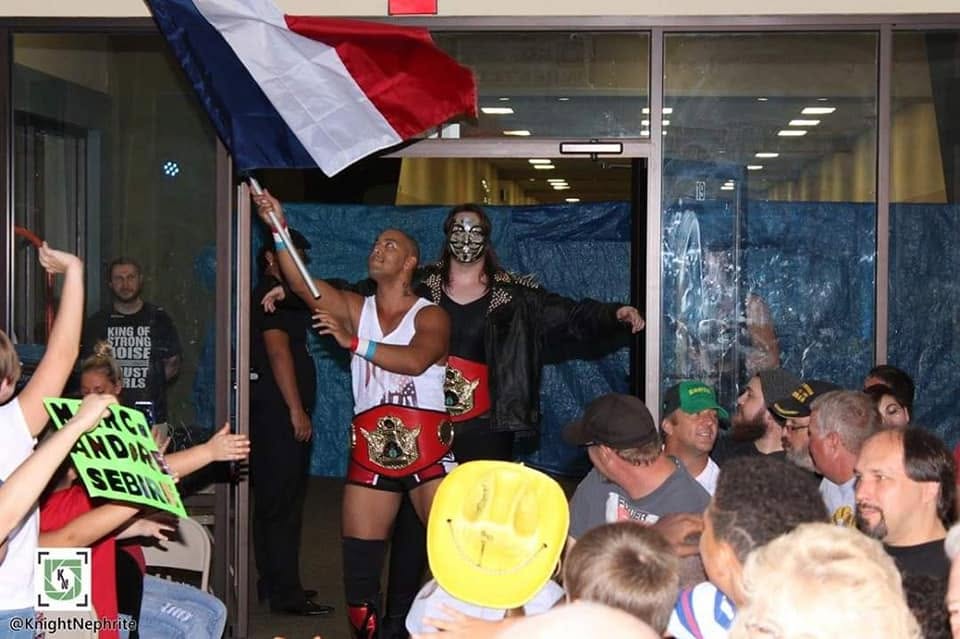 Kyle Blizzard at a Go Wrestle event